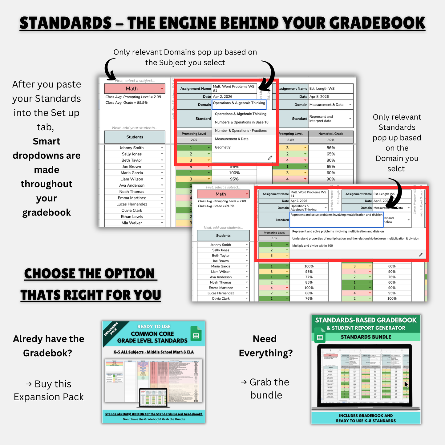 Standards-Based Report Card Expansion Pack: Common Core Standards for K–8