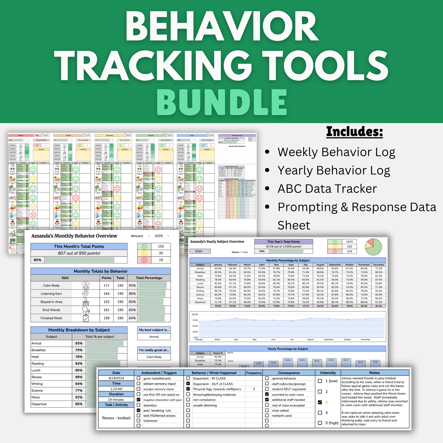 The Ultimate Behavior Tracking Bundle – Sheets that Teach