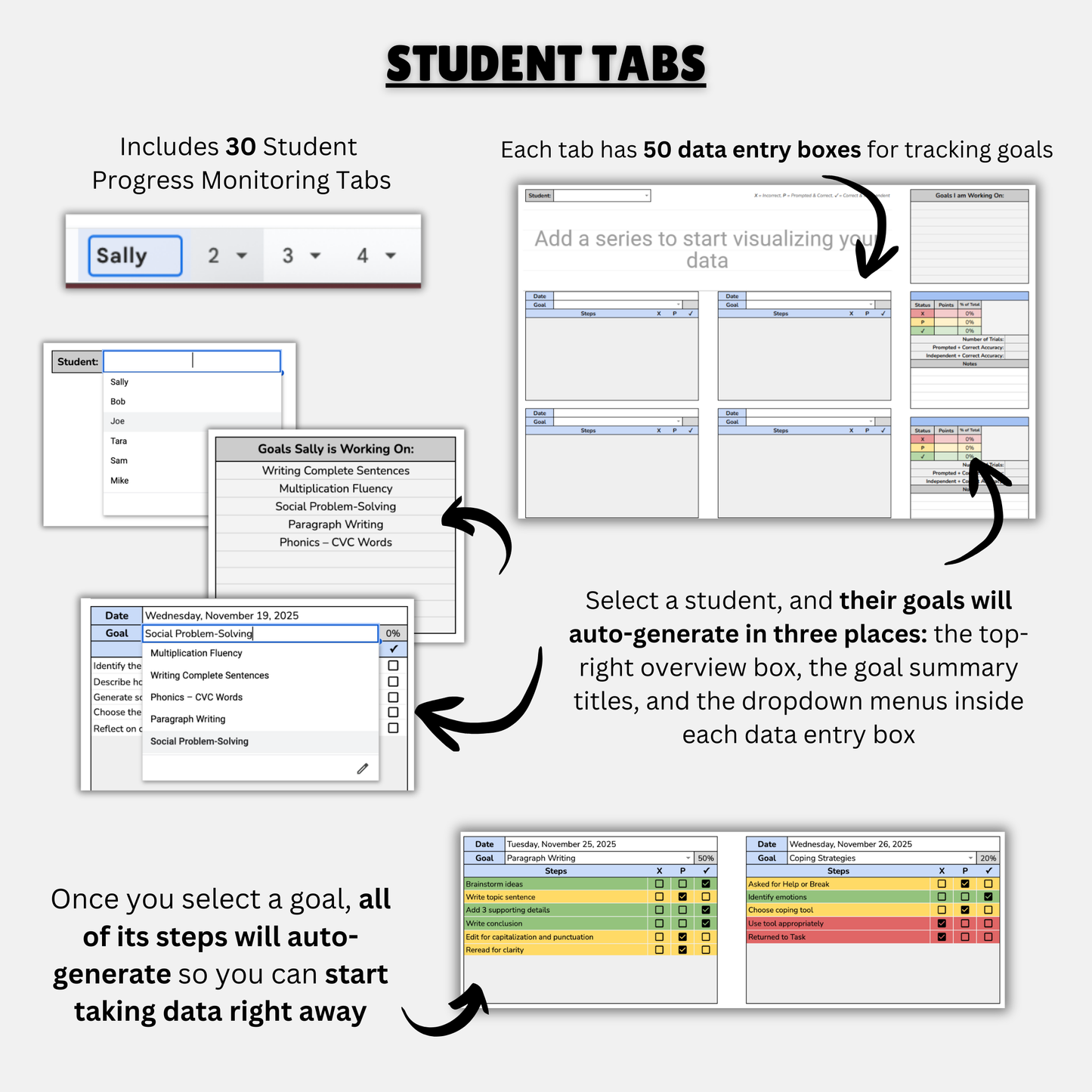 Classroom Goal Database | Multi-Student Progress Monitoring Made Simple
