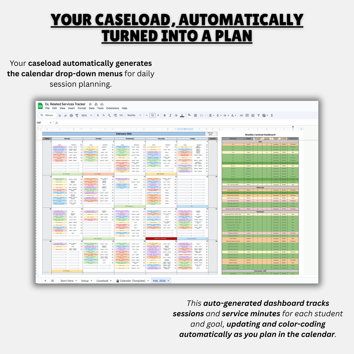 Related Services Tracker | Automated Caseload & Scheduling System for SLPs & OTs
