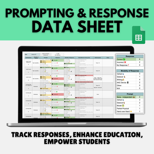 Prompting & Response Data Tracker | For Students with Limited Language