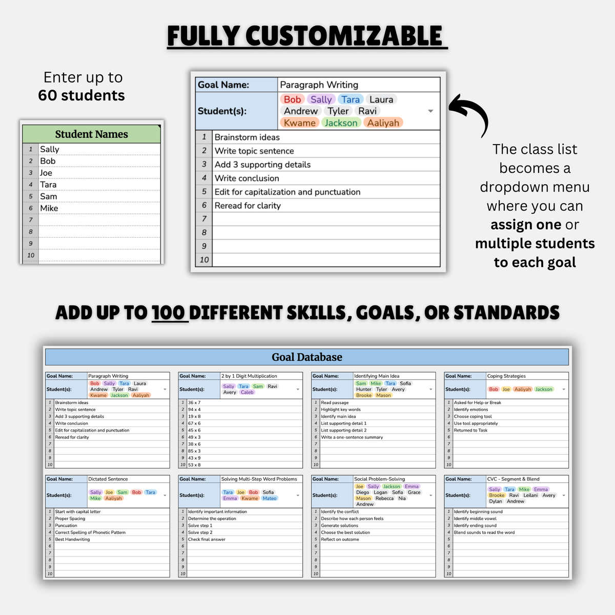 Classroom Goal Database | Multi-Student Progress Monitoring Made Simple