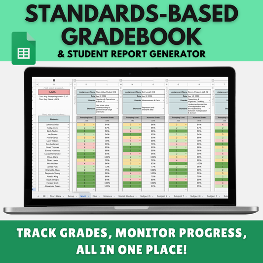 Standards-Based Gradebook & Student Data Tracker